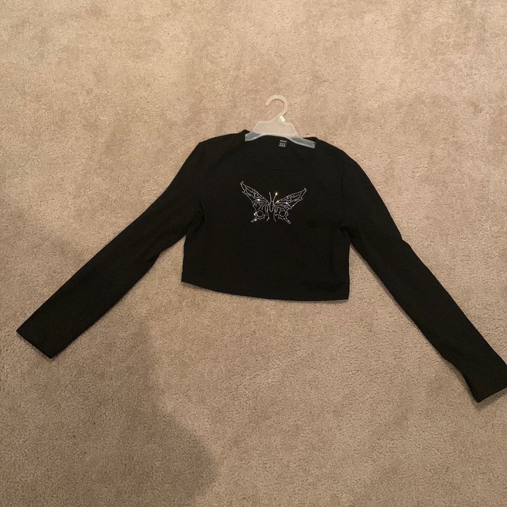Y2k Butterfly crop top